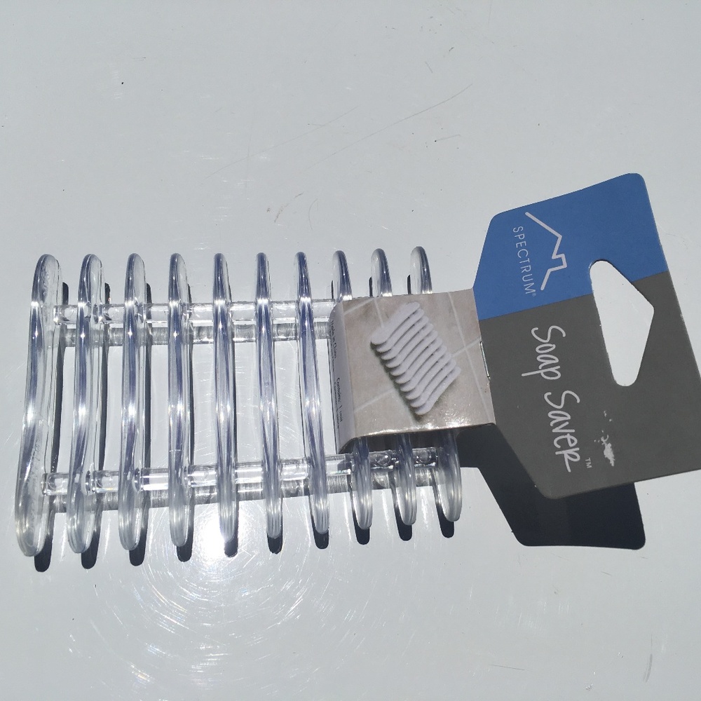 6 Spectrum Rectangle Vinyl Soap Saver Clear Soft